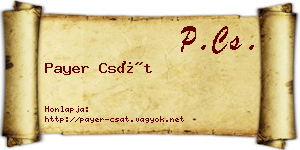 Payer Csát névjegykártya